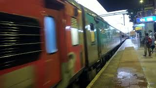 JANMABHOOMI EXP  12806  LPI  VSKP  LHB Coaches  Monsoon ☔ Treat  Skipping Chandanagar 🧡 [upl. by Ahsetel]