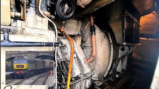 A glimpse inside Class 47s engine room at Ecclesbourne Valley Railway [upl. by Yrtnej]