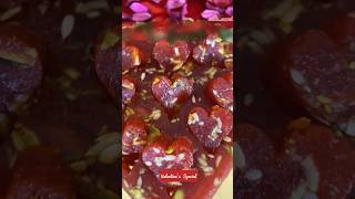 Valentine’s Special ❤️Heart Shaped Carrot Halva Recipe valentina carrothalwa youtubeshorts [upl. by Ellirehs]