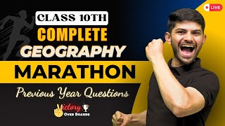 Complete Geography Previous Year Questions Class 10 2024  Marathon Session With MIQs amp PYQs [upl. by Angus]