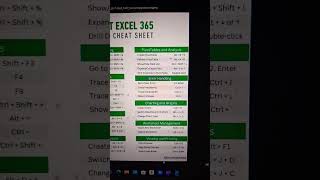 Microsoft Office Excel 365 Accounting Cheat Sheet part 2 [upl. by Bathilda408]