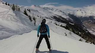 Ski Val Cenis soleil et neige pistes rouges et bleues [upl. by Nauqaj]