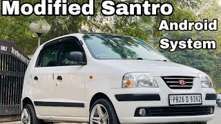 Modified Santro  old Santro android system  15 inch alloy  led light upgrade  interior modified [upl. by Drageruaeb]