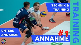 Annahmebagger trainieren  Techniktraining für die untere Annahme [upl. by Brodench]