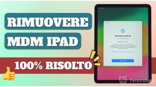 Bypassare MDM iPad｜Rimuovere Gestione Remota da iPad 2024 [upl. by Narual]