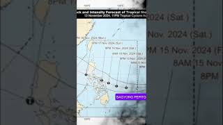 LOOK Latest forecast track ng PAGASA para sa Tropical Storm ManYi bagyongpepito [upl. by Zoes]