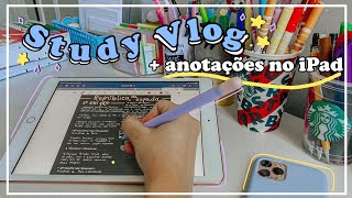 study vlog 💕📒  como faço minhas anotações no iPad 📱 [upl. by Emerson]