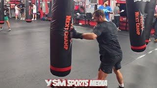 Christian Carto throws Roy JonesLike Triple Left Hook on Heavybag [upl. by Lananna]