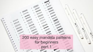 200 easiest mandala patterns Part1💕🌸✨ How to draw mandala art for beginners easy drawing [upl. by Cicero]