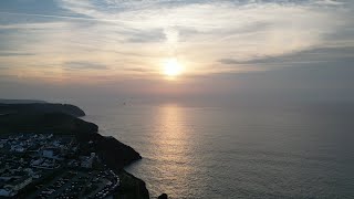 Beautiful Sunset at Perranporth  Cornwall  4K [upl. by Aelahc970]