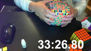 11x11x11 Rubiks Cube Solving 55m1947s [upl. by Morissa]