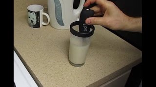 Skum Handheld Lightweight Battery Operated Electric Milk Frother Review [upl. by Arataj]