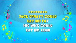 Jack Spratt  Sing A Long  Nursery Rhyme  KiddieOK [upl. by Audie]