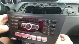 How to Remove Radio  Navigation  Command unit from Mercedes C350 2013 for Repair [upl. by Htebazie747]