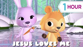 Jesus Loves Me  more Kids videos 1 hour [upl. by Donatelli571]