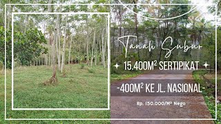 Rp 150000M² Nego Kebun Tanah Subur 400M² Dari Jalan Nasional [upl. by Gwynne]