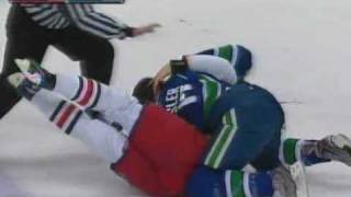 RJ Umberger vs Ryan Kesler Jan 18 2009 [upl. by Nabla251]