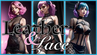 Lovely Ladies in Leather amp Lace  Ai art 4k [upl. by Rajewski]