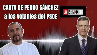 Carta de Pedro Sánchez a los votantes del Partido Socialista [upl. by Barcot]