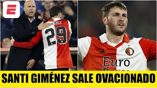 SANTIAGO GIMÉNEZ SALE OVACIONADO en Rotterdam Ya es ÍDOLO TOTAL del Feyenoord  Eredivisie [upl. by Eedebez]