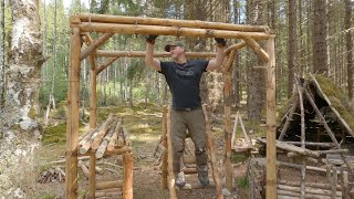 Bushcraft Kitchen Build Part 3  The Roof [upl. by Armington]