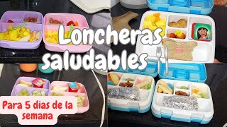 5 IDEAS DE LONCHERAS SALUDABLES PARA NIÑOS🍓LUNCH DE ESCUELA🍎IVONNE LOPEZZ [upl. by Yarled513]