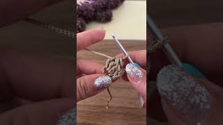 How do you crochet around a corda pretty crochet ending or braidshortscrochetcord [upl. by Nailil459]