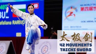 Jie Gu USA 42Movements Taichi Sword 4th WTJQC 2024 martialarts wushu kungfu WTJQC taichi [upl. by Whitcomb92]