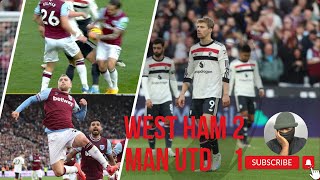 POOR FINISHING NO DESIRE…VAR Is A Complete DISGRACE  WEST HAM 21 MAN UTD [upl. by Pruchno826]