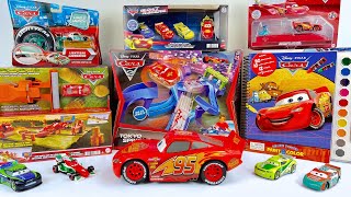 Disney Pixar Cars Unboxing Review  Hardcore Spinout Double Race Track  Glow in the Dark Super Race [upl. by Oisorbma]