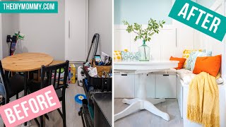 I Used IKEA NORDLI for a Stunning BuiltIn Kitchen Bench Seat  Breakfast Nook MAKEOVER [upl. by Joey]