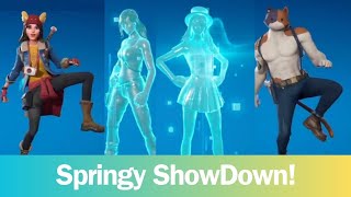 Fortnite EMOTES  SPRINGY Emote ShowCase [upl. by Odessa604]