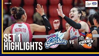 CREAMLINE vs FARM FRESH  SET 1 HIGHLIGHTS  2024 PVL INVITATIONAL CONFERENCE  September 11 2024 [upl. by Yromem]