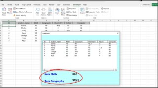 VBA code  How to sum column in listbox Userform Microsoft Excel VBA [upl. by Yonah]