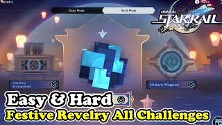 Festive Revelry Event All Challenges Easy amp Hard Honkai Star Rail 25 [upl. by Filip]