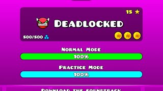 DEADLOCKED  GEOMETRY DASH  3 COINS [upl. by Llevart]