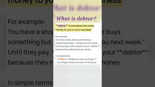 What is debtor  account debtor commerce ytshorts viral learning accounting [upl. by Acimaj]