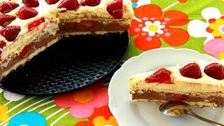 Sladoled torta s jagodama  Strawberry Ice Cream Cake Recipe [upl. by Aneez400]