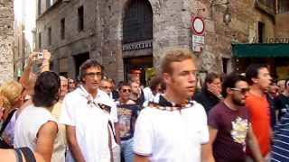 Palio di Siena  March to Piazza del Campo  Contrada della lupa [upl. by Plume]