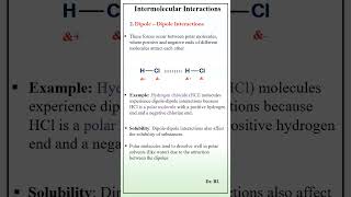 Intermolecular Interactions DipoleDipole Interactions [upl. by Darnall]