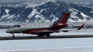 2020 Praetor 600 taxi at Bozeman Yellowstone International Airport [upl. by Ennaehr357]