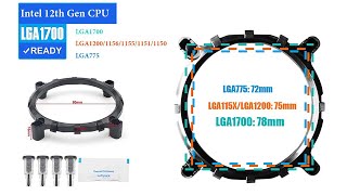 How to install LGA 1700 bracket in Intel 12th Gen CPU platform？ [upl. by Assiar]