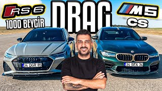 1000 Beygir Audi RS6 VS BMW M5 CS  Drag Yarışı [upl. by Swehttam]