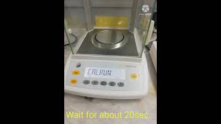 HOW TO CALIBRATE SARTORIUS ANALYTICAL BALANCE [upl. by Relyuhcs]