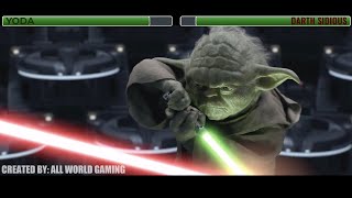 Yoda Vs Darth Sidious With Healthbars  3K Subscribers Special [upl. by Einram]