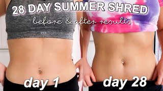 I TRIED CHLOE TINGS NEW 28 DAY SUMMER SHRED CHALLENGE  before amp after results  review [upl. by Ynnub389]