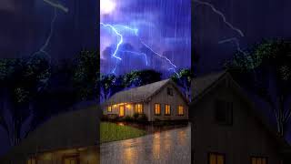 RELAXING STORM Sounds of thunder and rain rainandthunder [upl. by Orr205]