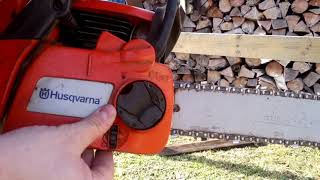 Chainsaw Husqvarna eseries How to tighten the saw chain [upl. by Cheadle]