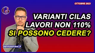 VARIANTE CILAS Superbonus 110 con SCIA o CILA ordinaria Consente la cessione del credito [upl. by Justino]