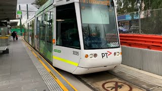 Yarra Trams C3035 Route 109 Departing Box Hill Central Stop to Port Melbourne [upl. by Gladine]